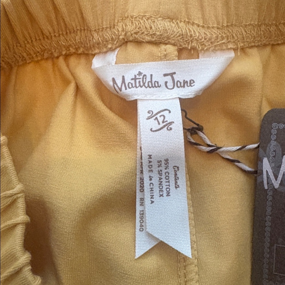 NWT Matilda Jane Golden Day Ruffles Pants Yellow Gold Girls 12 - Picture 5 of 9